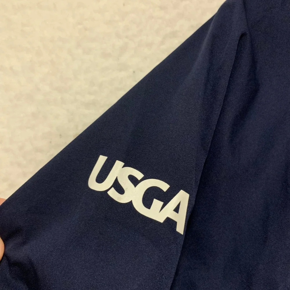 Polo Golf Ralph Lauren 2020 US Open Winged Foot Jacket Mens L Full Zip Blue FLAW